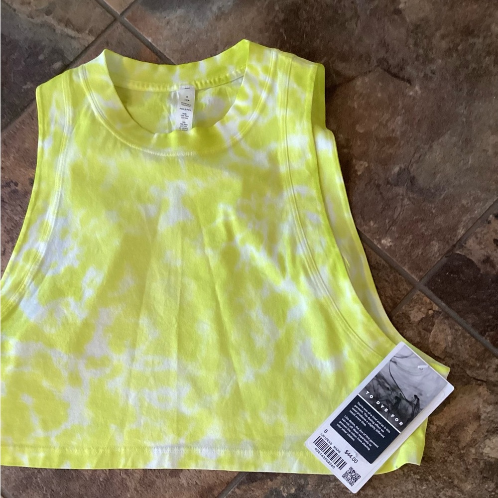 lululemon athletica Neon Lime Tie-Dye Cropped Tank - Picture 5 of 7
